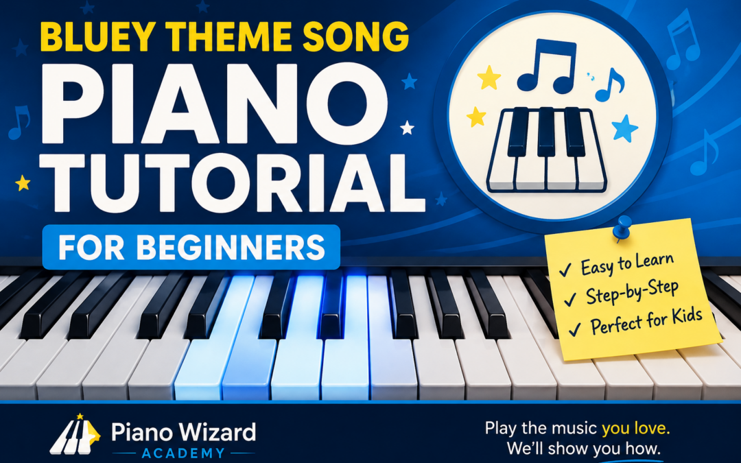 Bluey Theme Song Piano Tutorial for Beginners