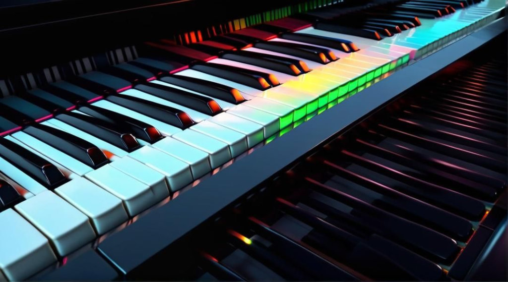 MIDI keyboard controller for piano lessons