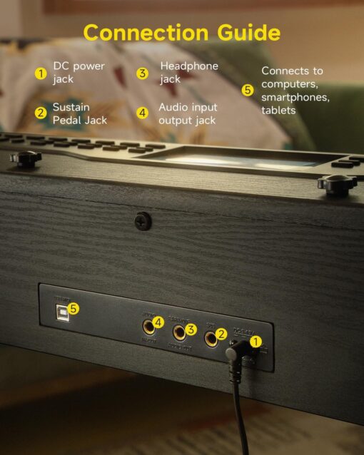 Donner DDP-95 Digital Piano with 88 Key Weighted Keyboard - Image 4