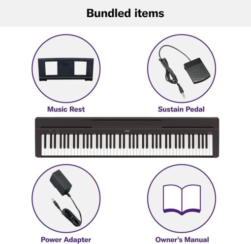 YAMAHA P71 88-Key Weighted Action Digital Piano - Image 4